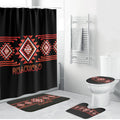 Aotearoa Atua Ruaumoko Bathroom Set Maori Powerful God Taniko Motifs