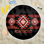 Aotearoa Atua Ruaumoko Beach Blanket Maori Powerful God Taniko Motifs