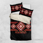 Aotearoa Atua Ruaumoko Bedding Set Maori Powerful God Taniko Motifs