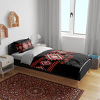 Aotearoa Atua Ruaumoko Bedding Set Maori Powerful God Taniko Motifs