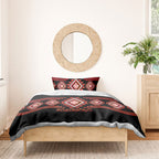 Aotearoa Atua Ruaumoko Bedding Set Maori Powerful God Taniko Motifs