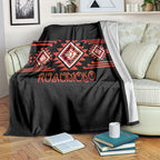 Aotearoa Atua Ruaumoko Blanket Maori Powerful God Taniko Motifs