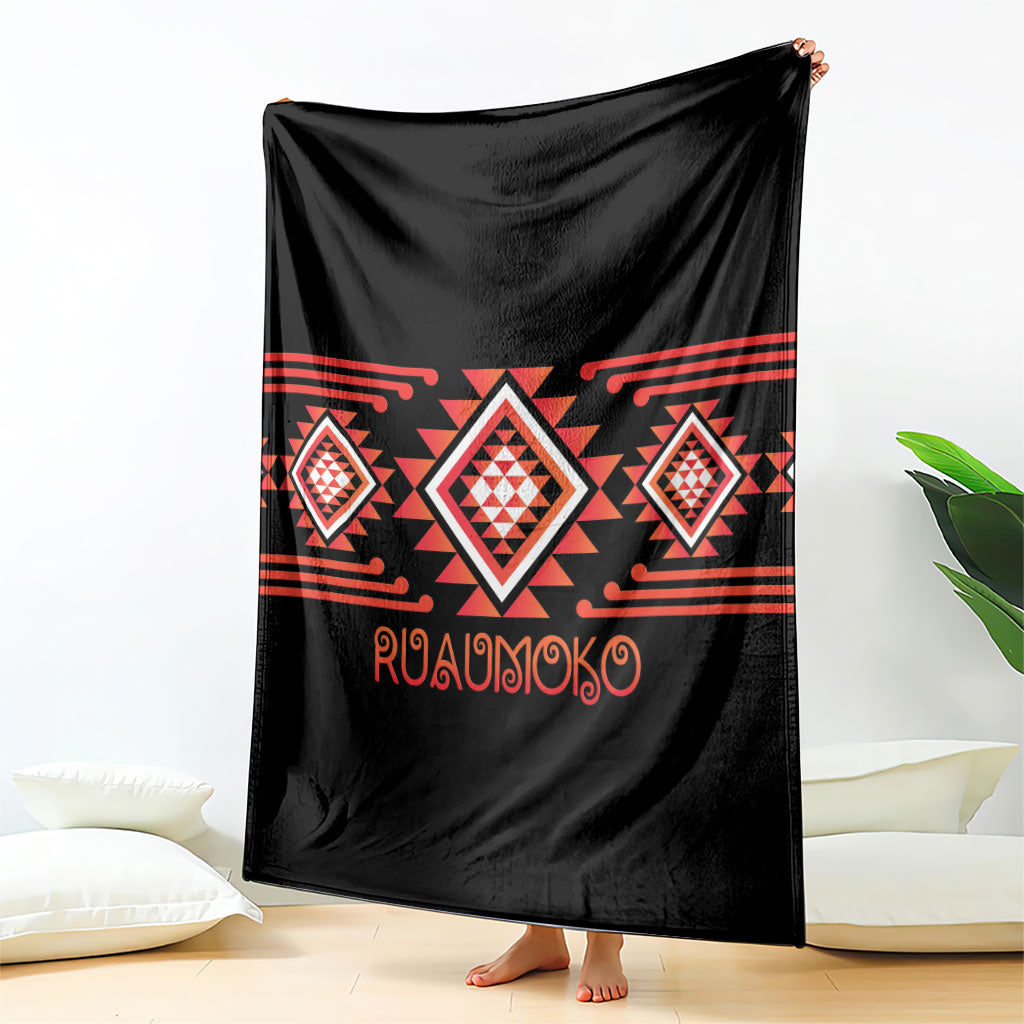 Aotearoa Atua Ruaumoko Blanket Maori Powerful God Taniko Motifs
