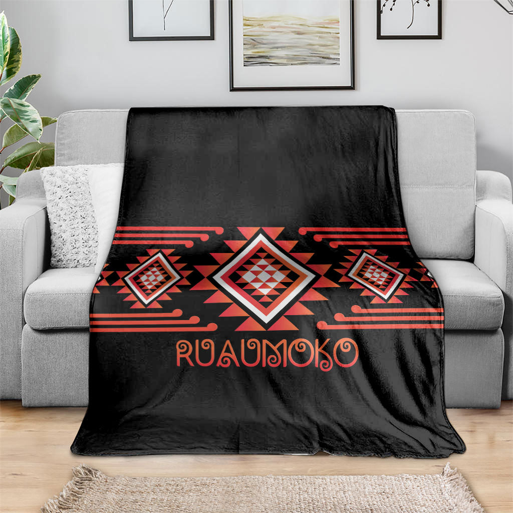 Aotearoa Atua Ruaumoko Blanket Maori Powerful God Taniko Motifs
