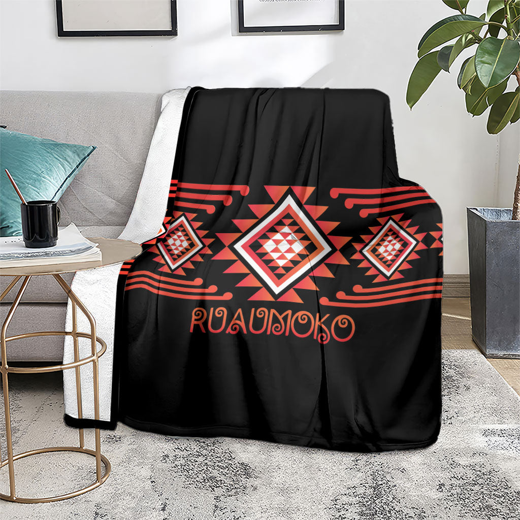 Aotearoa Atua Ruaumoko Blanket Maori Powerful God Taniko Motifs