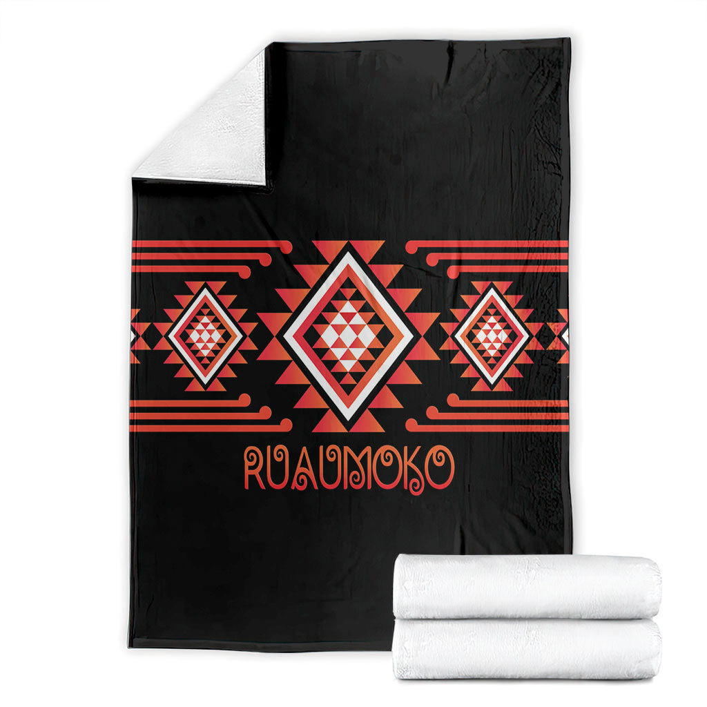 Aotearoa Atua Ruaumoko Blanket Maori Powerful God Taniko Motifs