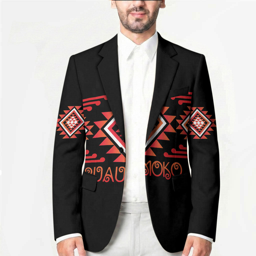 Aotearoa Atua Ruaumoko Personalised Blazer Maori Powerful God Taniko Motifs