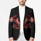 Aotearoa Atua Ruaumoko Personalised Blazer Maori Powerful God Taniko Motifs