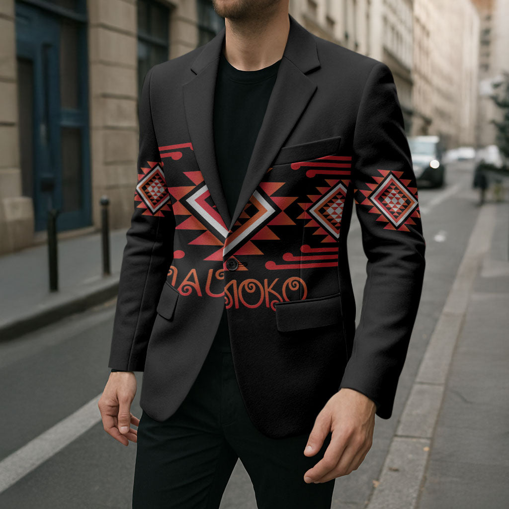 Aotearoa Atua Ruaumoko Personalised Blazer Maori Powerful God Taniko Motifs