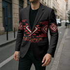 Aotearoa Atua Ruaumoko Personalised Blazer Maori Powerful God Taniko Motifs