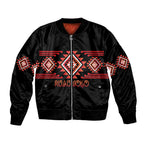 Aotearoa Atua Ruaumoko Personalised Bomber Jacket Maori Powerful God Taniko Motifs