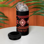 Aotearoa Atua Ruaumoko Personalised 4 in 1 Can Cooler Tumbler Maori Powerful God Taniko Motifs