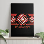 Aotearoa Atua Ruaumoko Canvas Wall Art Maori Powerful God Taniko Motifs