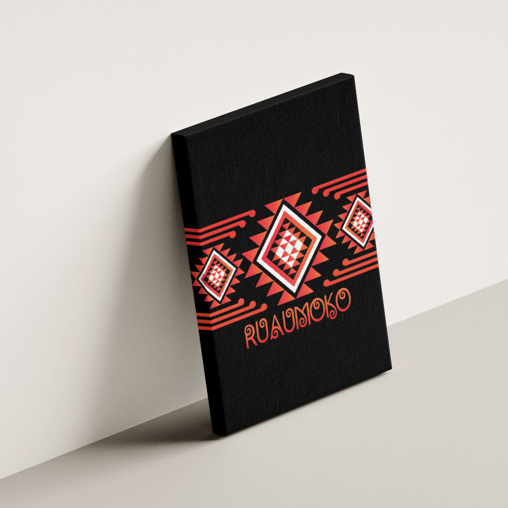 Aotearoa Atua Ruaumoko Canvas Wall Art Maori Powerful God Taniko Motifs