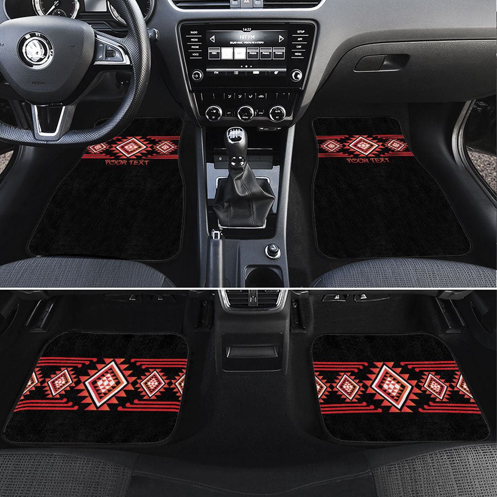 Aotearoa Atua Ruaumoko Personalised Car Mats Maori Powerful God Taniko Motifs