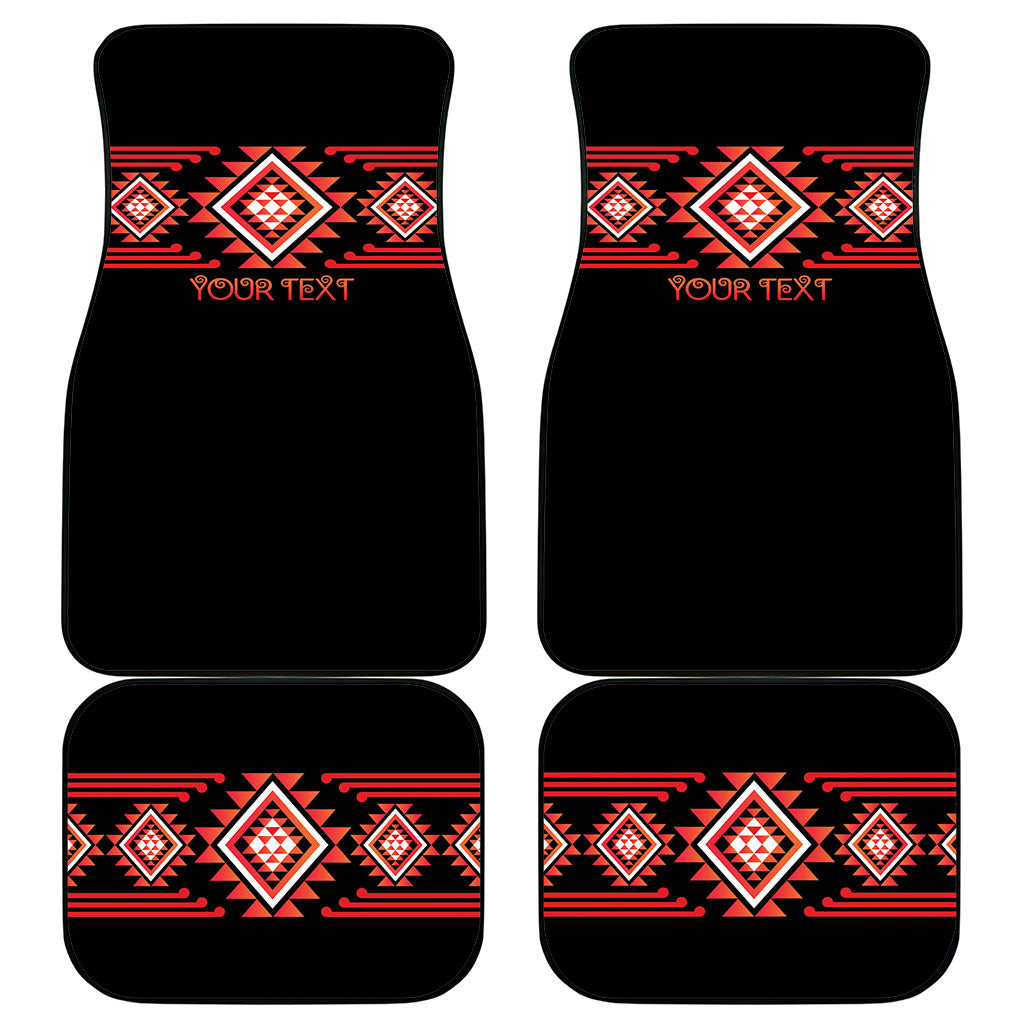 Aotearoa Atua Ruaumoko Personalised Car Mats Maori Powerful God Taniko Motifs