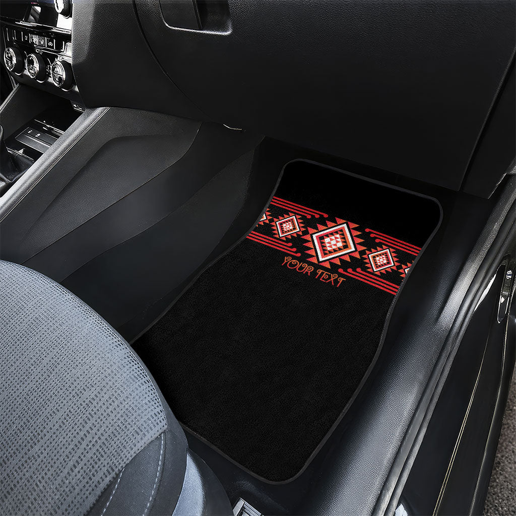 Aotearoa Atua Ruaumoko Personalised Car Mats Maori Powerful God Taniko Motifs