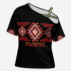Aotearoa Atua Ruaumoko Personalised Cross Shoulder Shirt Maori Powerful God Taniko Motifs