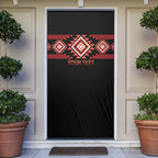 Aotearoa Atua Ruaumoko Personalised Door Cover Maori Powerful God Taniko Motifs