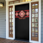 Aotearoa Atua Ruaumoko Personalised Door Cover Maori Powerful God Taniko Motifs