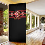 Aotearoa Atua Ruaumoko Personalised Door Cover Maori Powerful God Taniko Motifs