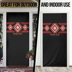 Aotearoa Atua Ruaumoko Personalised Door Cover Maori Powerful God Taniko Motifs