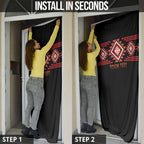 Aotearoa Atua Ruaumoko Personalised Door Cover Maori Powerful God Taniko Motifs
