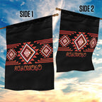 Aotearoa Atua Ruaumoko Garden Flag Maori Powerful God Taniko Motifs