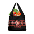 Aotearoa Atua Ruaumoko Grocery Bag Maori Powerful God Taniko Motifs