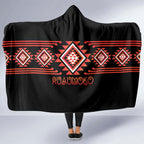 Aotearoa Atua Ruaumoko Hooded Blanket Maori Powerful God Taniko Motifs