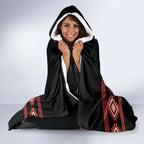 Aotearoa Atua Ruaumoko Hooded Blanket Maori Powerful God Taniko Motifs
