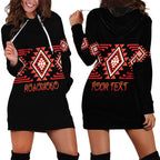 Aotearoa Atua Ruaumoko Personalised Hoodie Dress Maori Powerful God Taniko Motifs