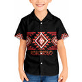 Aotearoa Atua Ruaumoko Personalised Kid Hawaiian Shirt Maori Powerful God Taniko Motifs