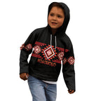 Aotearoa Atua Ruaumoko Personalised Kid Hoodie Maori Powerful God Taniko Motifs
