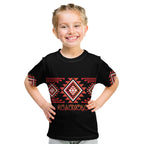 Aotearoa Atua Ruaumoko Personalised Kid T Shirt Maori Powerful God Taniko Motifs