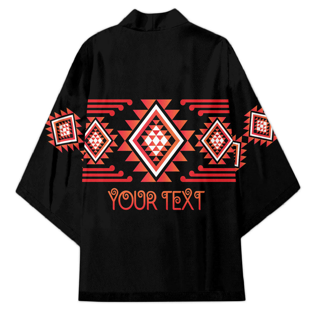 Aotearoa Atua Ruaumoko Personalised Kimono Maori Powerful God Taniko Motifs