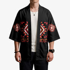Aotearoa Atua Ruaumoko Personalised Kimono Maori Powerful God Taniko Motifs
