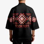 Aotearoa Atua Ruaumoko Personalised Kimono Maori Powerful God Taniko Motifs