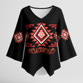 Aotearoa Atua Ruaumoko Personalised Kimono Sleeve Blouse Maori Powerful God Taniko Motifs