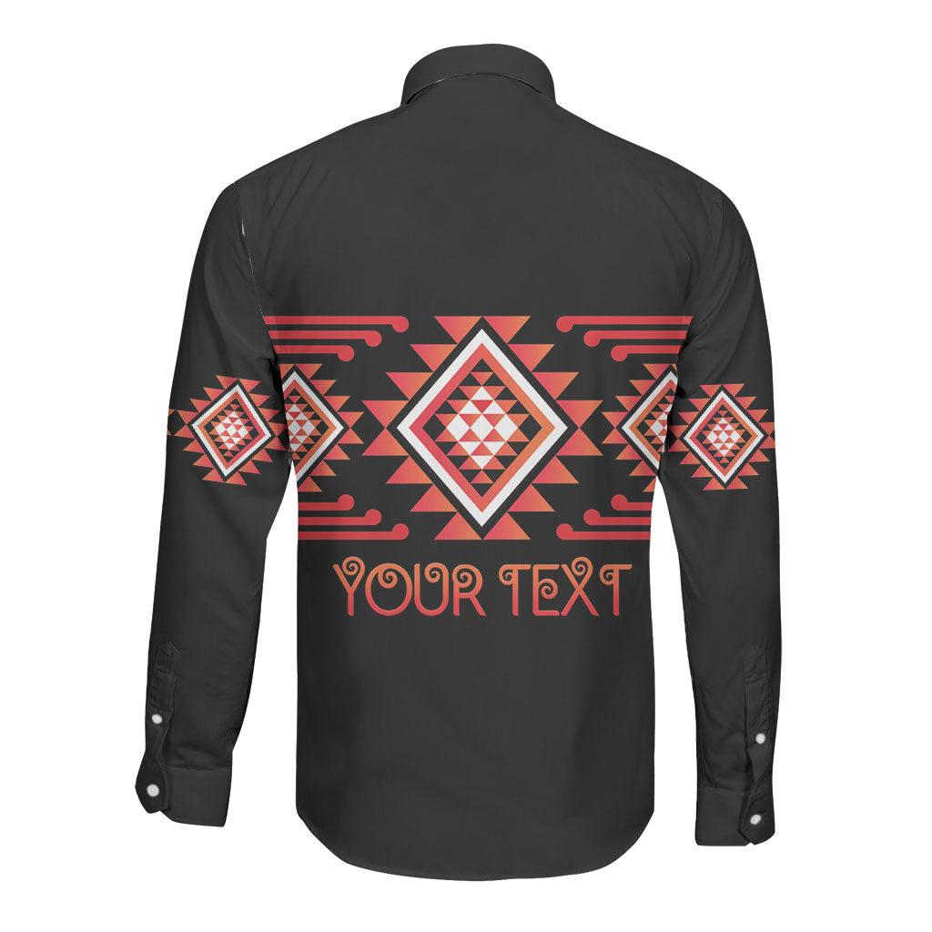 Aotearoa Atua Ruaumoko Personalised Long Sleeve Button Shirt Maori Powerful God Taniko Motifs