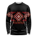 Aotearoa Atua Ruaumoko Personalised Long Sleeve Shirt Maori Powerful God Taniko Motifs