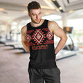 Aotearoa Atua Ruaumoko Personalised Men Tank Top Maori Powerful God Taniko Motifs