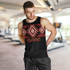 Aotearoa Atua Ruaumoko Personalised Men Tank Top Maori Powerful God Taniko Motifs