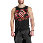 Aotearoa Atua Ruaumoko Personalised Men Tank Top Maori Powerful God Taniko Motifs