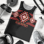 Aotearoa Atua Ruaumoko Personalised Men Tank Top Maori Powerful God Taniko Motifs