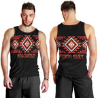 Aotearoa Atua Ruaumoko Personalised Men Tank Top Maori Powerful God Taniko Motifs