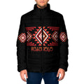 Aotearoa Atua Ruaumoko Personalised Padded Jacket Maori Powerful God Taniko Motifs