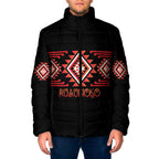 Aotearoa Atua Ruaumoko Personalised Padded Jacket Maori Powerful God Taniko Motifs