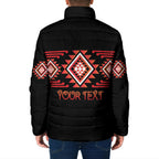 Aotearoa Atua Ruaumoko Personalised Padded Jacket Maori Powerful God Taniko Motifs