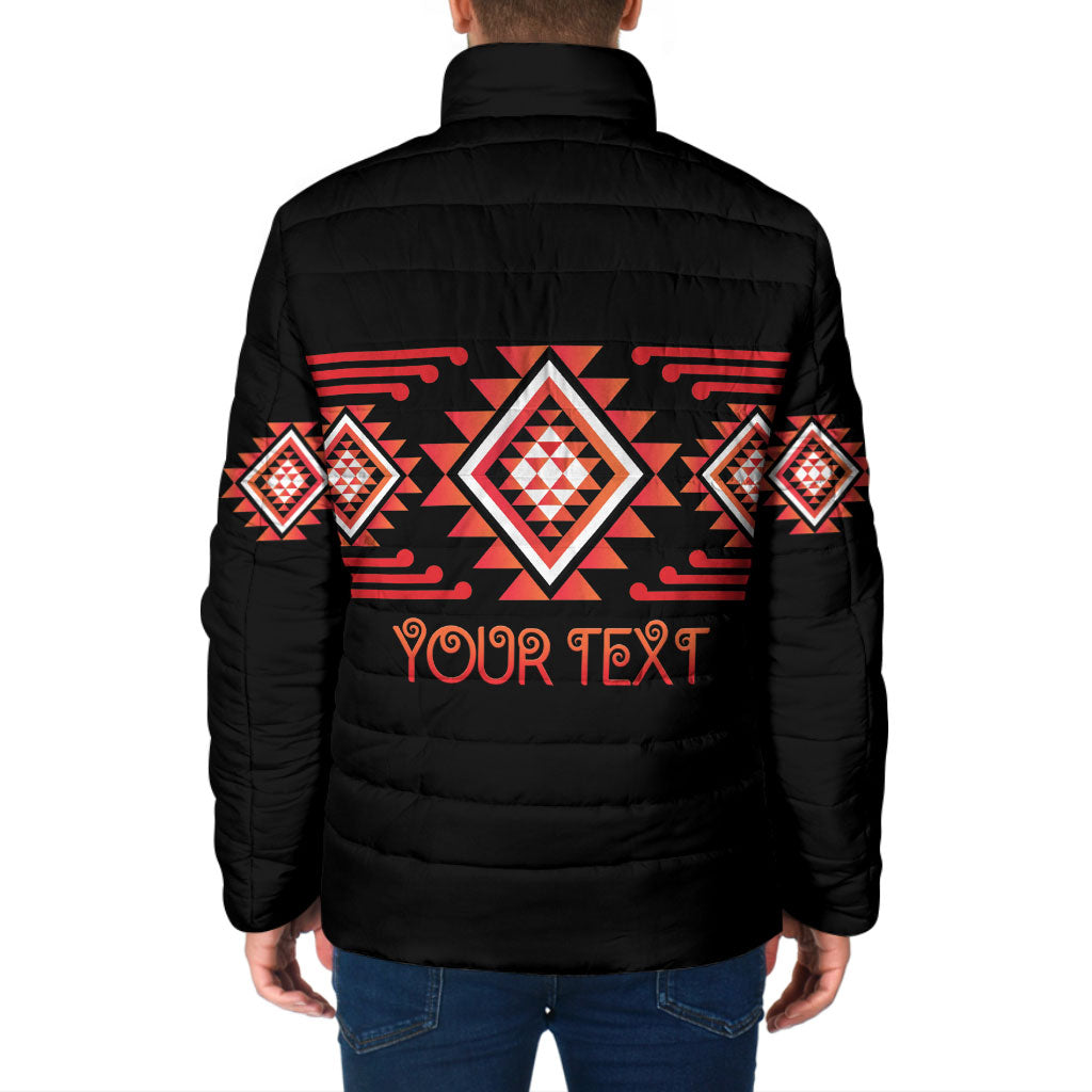 Aotearoa Atua Ruaumoko Personalised Padded Jacket Maori Powerful God Taniko Motifs